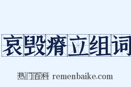 哀毁瘠立组词是什么意思的图片